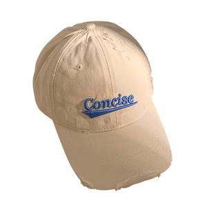 破洞磨边字母棒球帽女韩版大头围宽帽檐鸭舌帽显脸小米色软顶帽子