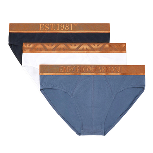 Armani/阿玛尼EA 男士鹰标3件装简约三角内裤 EM000258 AF10780