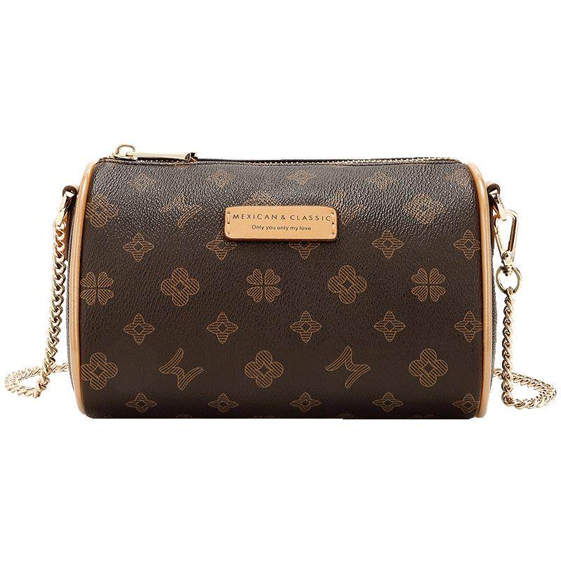 稻草人包包女士今年流行时尚品牌圆筒包小众妈妈包百搭休闲斜挎包