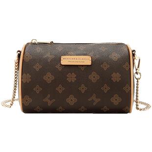 稻草人包包女士今年流行时尚品牌圆筒包小众妈妈包百搭休闲斜挎包