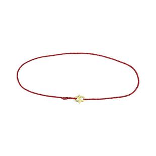 巨细24K黄金999足金纯金小S扣本命年纯手工编织素红绳手链脚链女