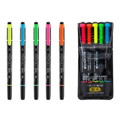 日本UNI三菱PUS-101T双头荧光笔