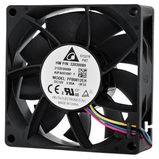 FFB0812EH台达8025 12V 0.8A大风量机箱电源服务器PWM散热风扇8CM