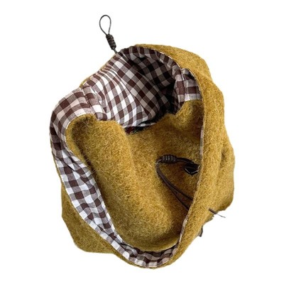 韩系复古格子背心包大容量单肩