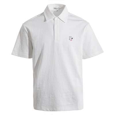 海上公路白鸽绣花Polo男士2026夏季新款肌理感休闲通勤短袖上衣服