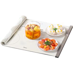 美的随心卷暖菜板折叠式热菜板保温板家用饭菜加热神器多功能餐桌