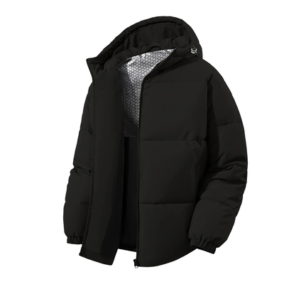 班尼路黑色棉服男款冬季男士连帽