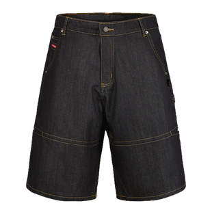 Remedy 夏季国潮宽松直筒原牛休闲短裤美式街头潮牌六分牛仔裤男