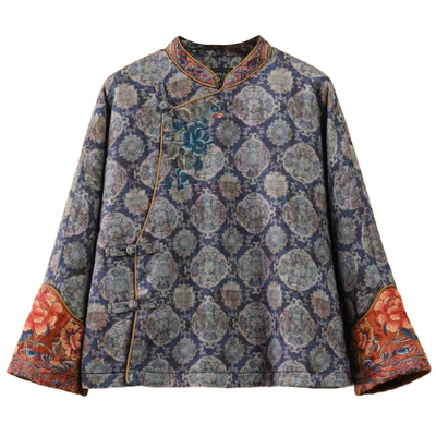 新中式国风刺绣棉衣外套