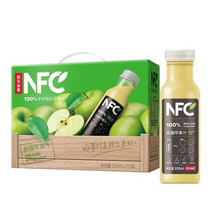 农夫山泉果汁饮料NFC新疆苹果汁 300mlx10瓶 100%纯零添加旗舰店