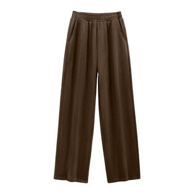 班尼路S&K系列灯芯绒直筒裤女秋冬新款高腰垂感宽松休闲加绒裤子N