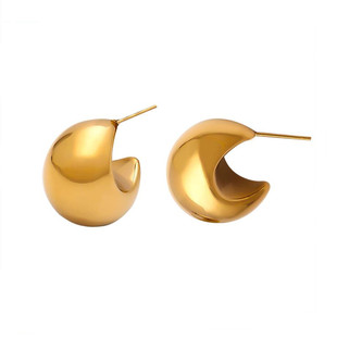 宋慧乔同款水滴耳环女轻奢高级感小众设计金属银色金色耳钉耳饰