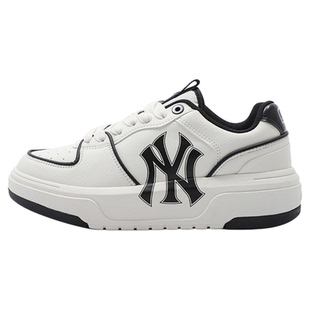 MLB Chunky Liner运动鞋男复古老花潮流厚底舒适防滑低帮板鞋女