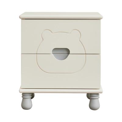 加兰实木奶油风儿童床头柜