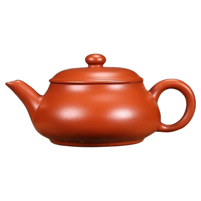 潮州朱泥手拉壶紫砂壶明炉壶茶具