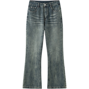 班尼路SK美式复古风微喇牛仔裤男夏季2026新款直筒长裤高街宽松YS