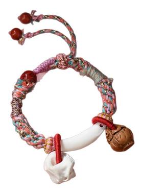 手工编织宝宝手绳朱砂幸运红手绳