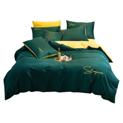 纯棉四件套全棉被套简约床上用品