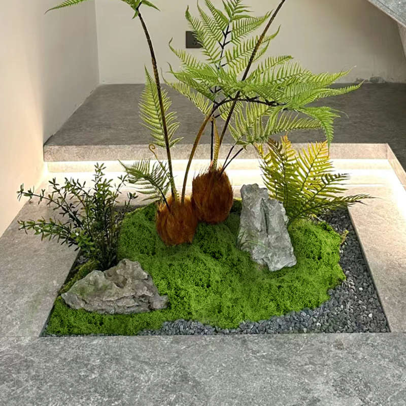 仿真毛线苔藓造景室内仿生青苔绿植微景观布置盆景假草皮铺面装饰