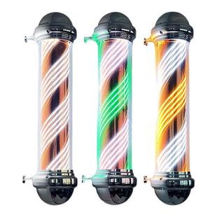 美发店转灯led发廊转灯理发店旋转灯箱户外防水挂壁灯新款电镀灯