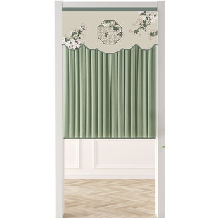 夏四季家用门帘布艺纱帘卧室房间隔断帘蕾丝风水半帘隐私帘免打孔