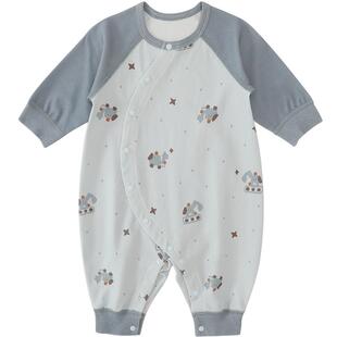 新生儿连体衣春秋宝宝连体衣春季初生儿哈衣爬服纯棉a类婴儿衣服