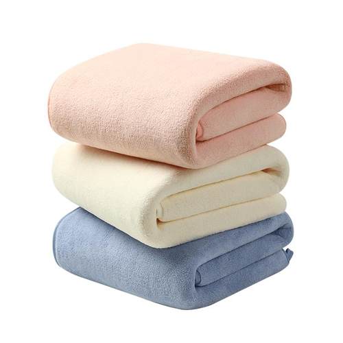 洁丽雅浴巾男女家用非纯棉吸水速干大人裹巾情侣款一对洗澡珊瑚绒