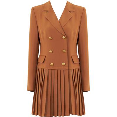 DPLAY黑标春新通勤复古卡其西装