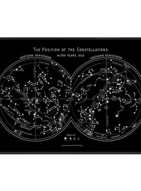 复古深蓝StarMap星图装饰画