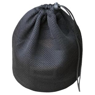 加厚透气网布收纳袋三明治圆筒束口袋结实耐磨轻便户外锅具保护袋