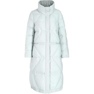 乔万尼秋冬新款简约时尚明线设计感90%白鸭绒双面穿中长款羽绒服