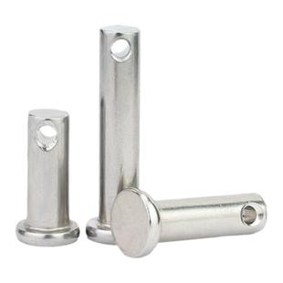 金超304不锈钢销轴平头带孔圆柱销子定位销销钉M3M4M5M6M8M10-M20