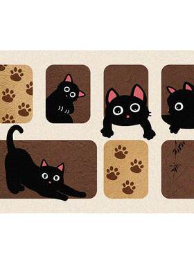 可爱卡通宠物餐垫猫狗吃饭防漏垫