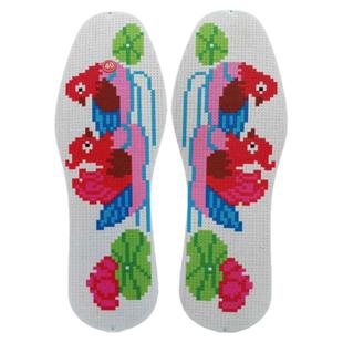 自绣刺绣手工结婚鞋垫加厚柔软型双面鞋垫白底布料儿童纯棉男鞋垫