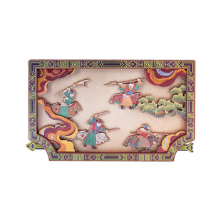 中国国家博物馆宪宗元宵行乐图木质活动亮灯冰箱贴装饰摆件创意