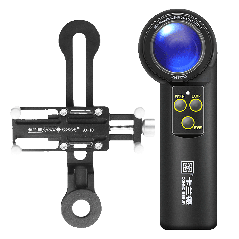 卡兰德新款AX-10+OMG-10X二型组合古玩珠宝放大镜连接手机可实时拍照奢侈品手表包包珠宝钻石鉴定工具仪器