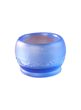 琉璃供杯果盘杯碟七彩净水杯真琉璃佛堂摆放供盘酥油灯佛具供奉