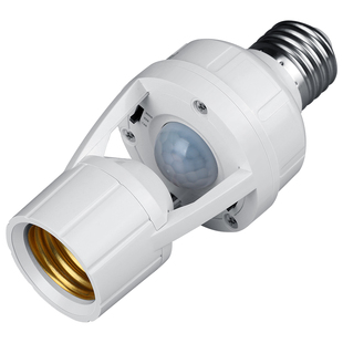 人体感应灯座人来即亮红外雷达开关声控楼道夜间自动感应灯头螺口