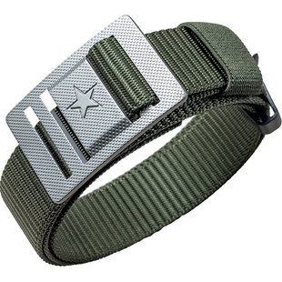 日字金属扣尼龙纯钛合金腰带武装带户外军训战术编制速干帆布皮带