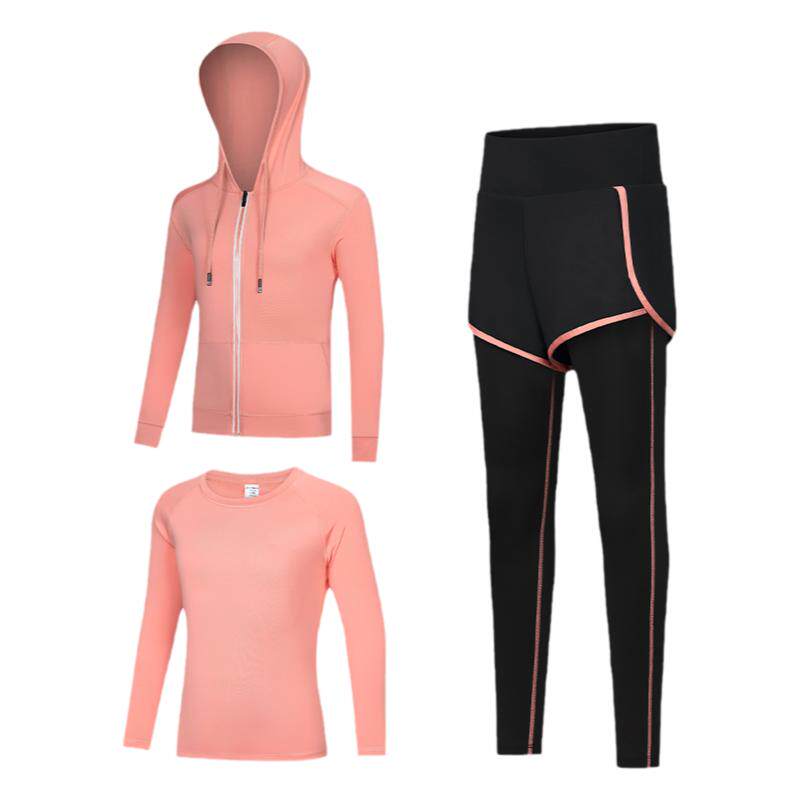 儿童长袖连帽春季运动服套装女