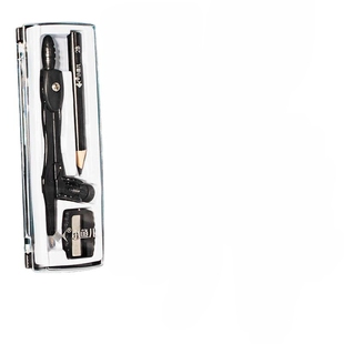 夹笔款圆规小学生六年级专用安全多功能尺规圆规尺子套装初中生高颜值替换笔芯2b铅芯黑科技绘图画图工具分规