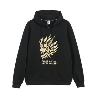 ONIARAI/鬼洗鬼洗海浪黄金鬼头连帽套头宽松男式卫衣 B240108