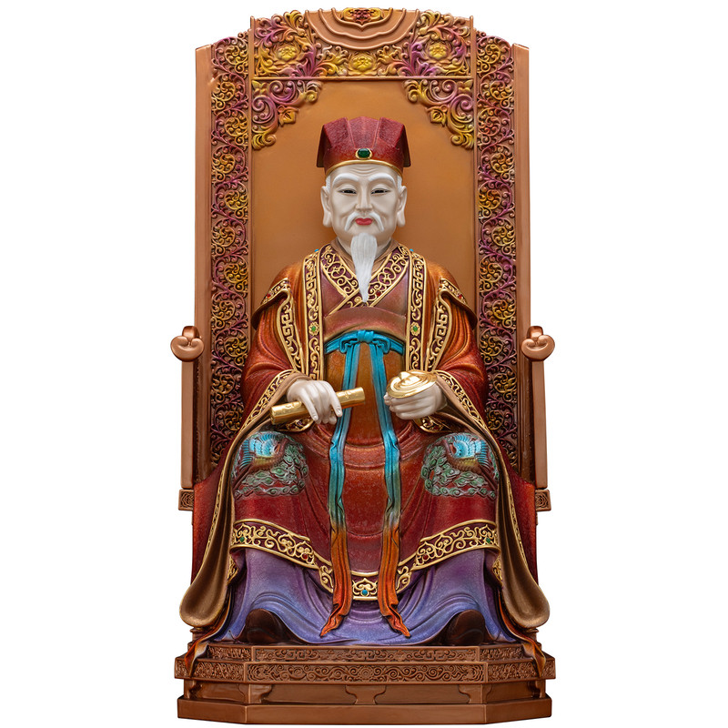 纯铜药王孙思邈神像家用供奉摆件