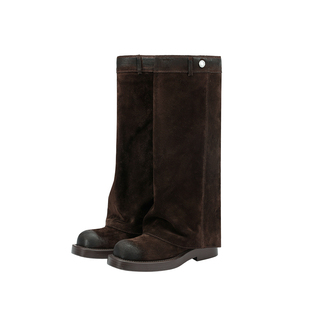 孟子义同款|BREADTREE面包树 新款宽松高筒裤管靴复古长靴