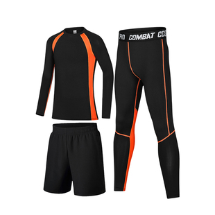 加绒儿童冬季运动速干打底衣男女童篮球足球紧身衣训练服跑步健身