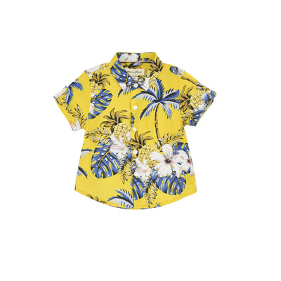 mimy花衬衫男童夏韩版港风度假风