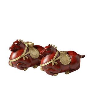 古铜官 马上有钱手把件小摆件铜马生肖男士随身把玩饰品高档礼品