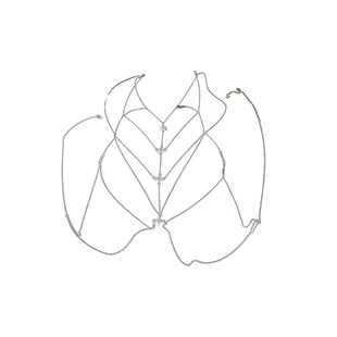 辣妹必入！胸链身体链欧美性感比基尼立体后背链配饰秋日潮酷项链