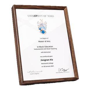 实木证书框架专利证摆台奖状授权书框架定制亚克力相框荣誉证摆件