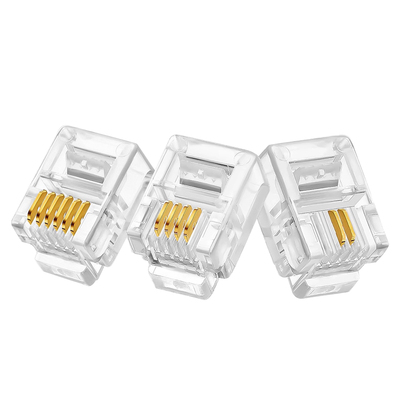 浙飞超五类六类纯铜镀金水晶头